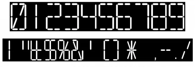 7 SEGMENTAL DIGITAL DISPLAY Polices AUTRES CHARS