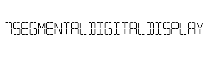 7 SEGMENTAL DIGITAL DISPLAY  免费字体下载