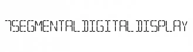 7 SEGMENTAL DIGITAL DISPLAY  Frei Schriftart Herunterladen