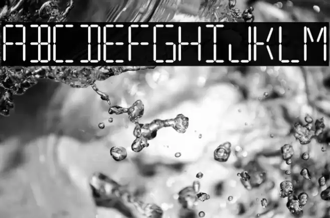 7 SEGMENTAL DIGITAL DISPLAY Шрифта examples