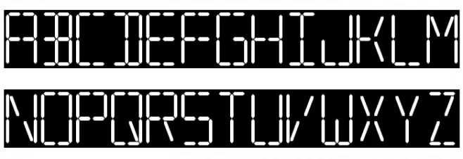 7 SEGMENTAL DIGITAL DISPLAY Schriftart Groß