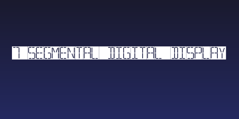 7 SEGMENTAL DIGITAL DISPLAY Social Header