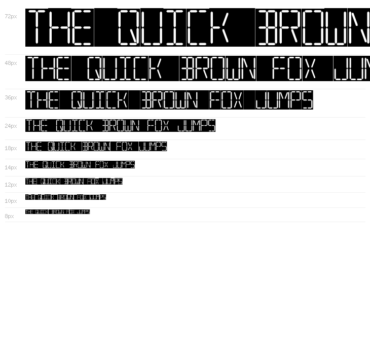 7 SEGMENTAL DIGITAL DISPLAY Waterfall