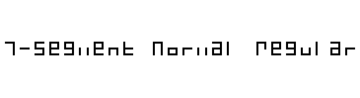 7-Segment Normal Regular Fonte