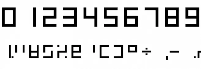 7-Segment Normal Regular フォント その他の文字