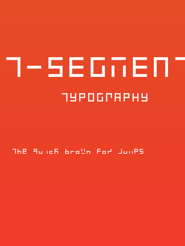 7-Segment Normal Regular Poster