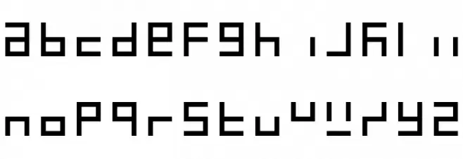 7-Segment Normal Regular フォント 小文字