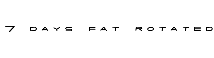 7 days fat rotated Font