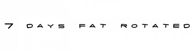 7 days fat rotated  font caratteri gratis