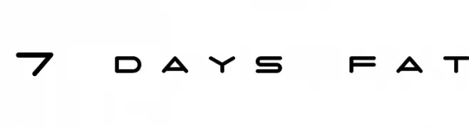7 days fat  font caratteri gratis