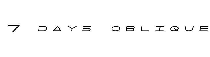 7 days oblique Font