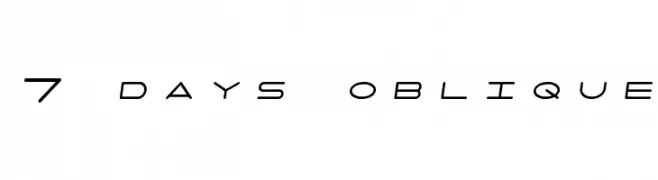 7 days oblique  font caratteri gratis