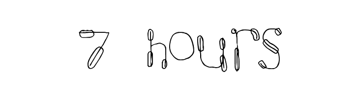 7 hours Font