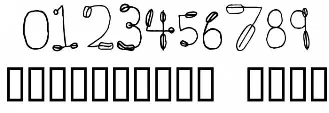 7 hours フォント その他の文字