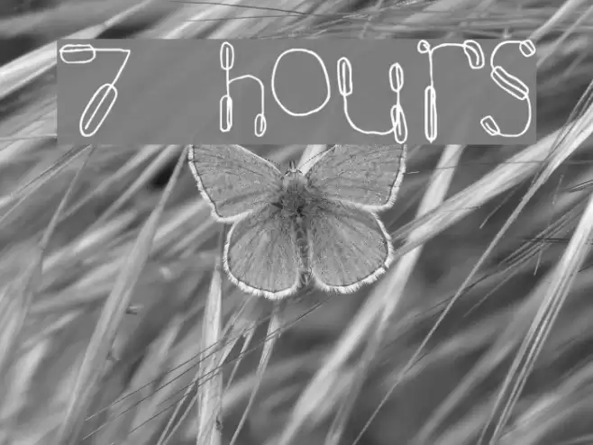 7 hours フォント examples