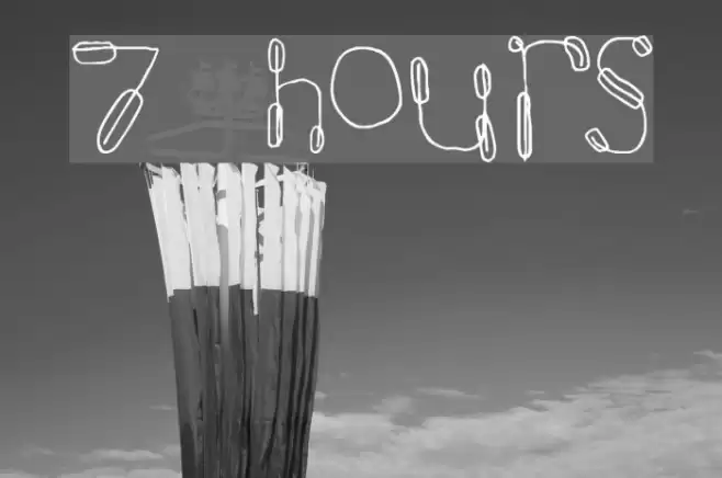 7 hours フォント examples