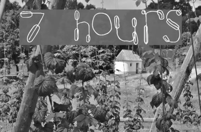 7 hours フォント examples