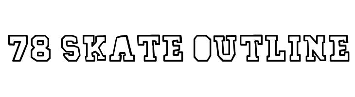 78 skate outline Font