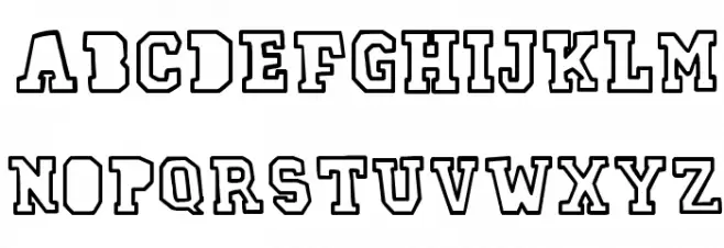 78 skate outline Font UPPERCASE