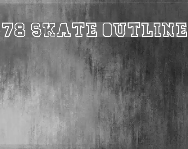 78 skate outline Font examples
