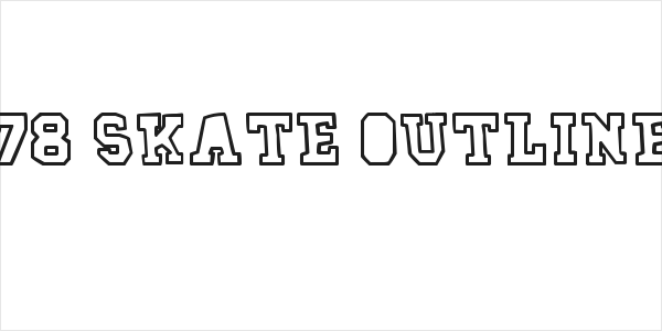 78 skate outline Logo