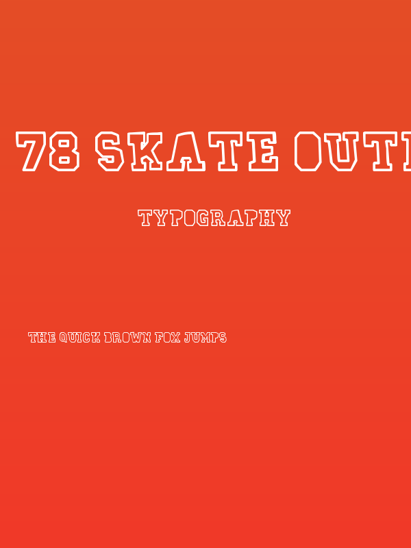 78 skate outline Poster
