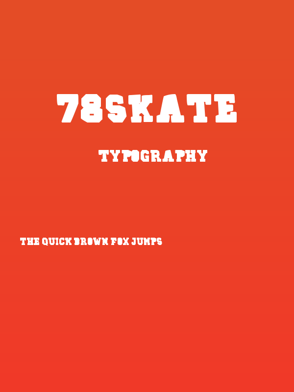 78SKATE Poster