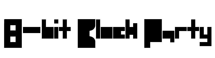 8-bit Block Party Font