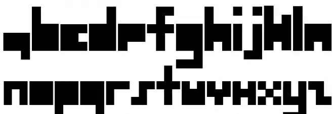 8-bit Block Party 字体 小写