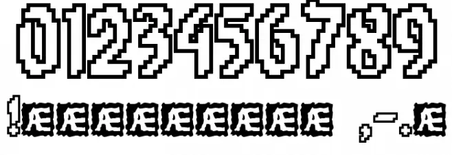 8-bit Limit O BRK Font OTHER CHARS