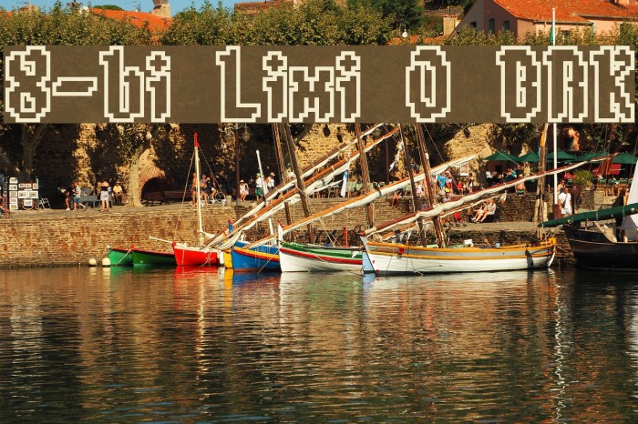 8-bit Limit O BRK Font examples