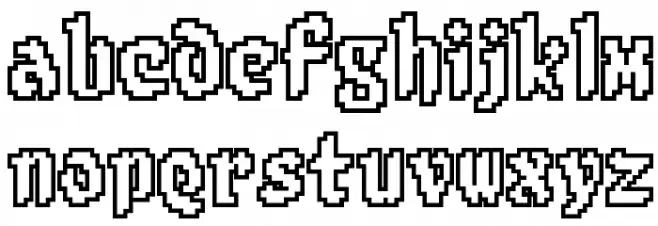 8-bit Limit O BRK Font LOWERCASE
