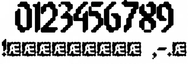 8-bit Limit R [BRK] Font OTHER CHARS