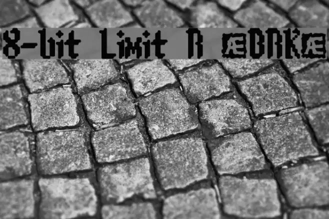8-bit Limit R [BRK] Font examples