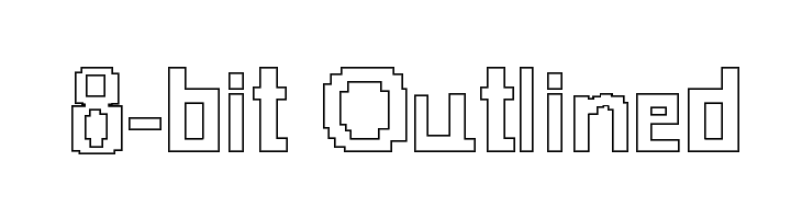 8-bit Outlined Font