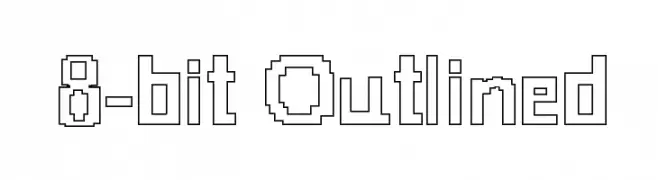 8-bit Outlined  नि: शुल्क फ़ॉन्ट्स डाउनलोड