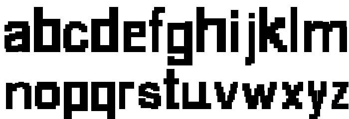 8-bit Font LOWERCASE