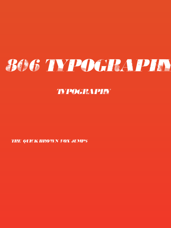 806 Typography 806 Typography Poster