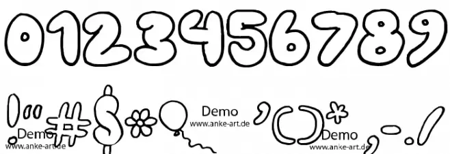 80er Teenie Demo Fonte OUTROS PERSONAGENS