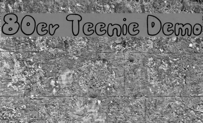 80er Teenie Demo Fonte examples