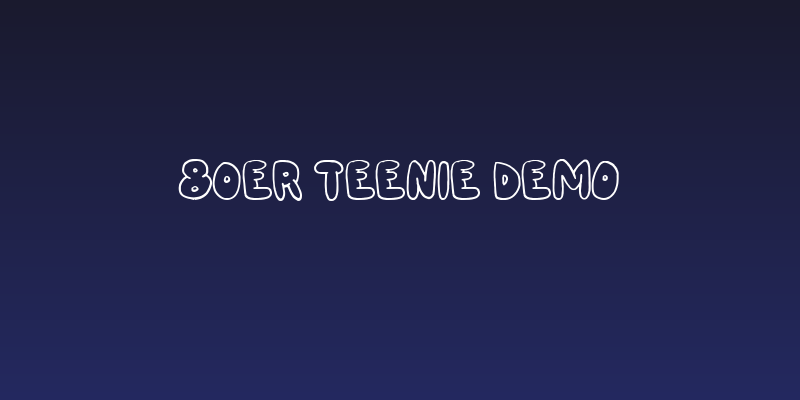 80er Teenie Demo Social Header
