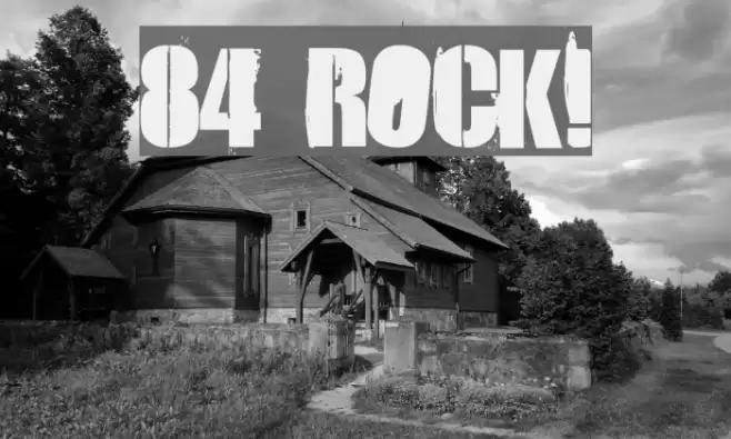 84 Rock! Font examples