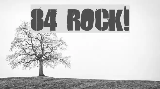84 Rock! Font examples