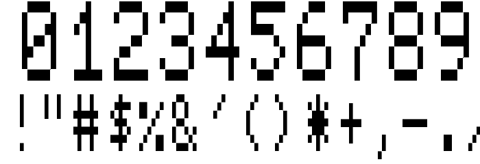 8801 Font OTHER CHARS