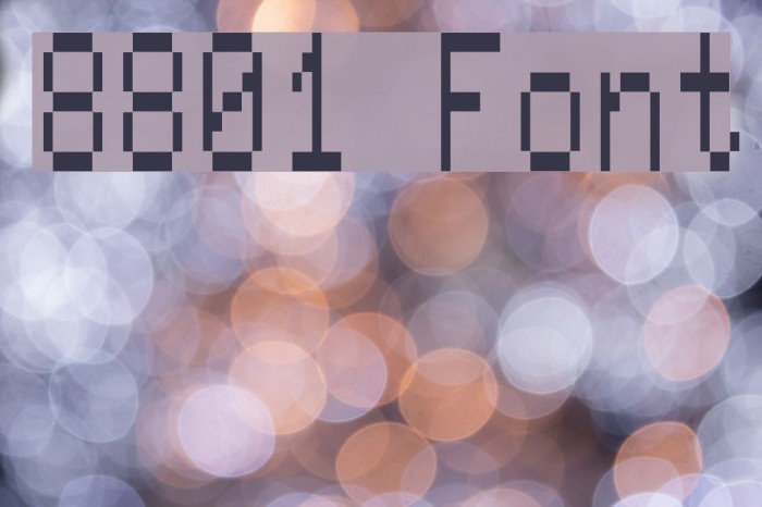 8801 Font examples