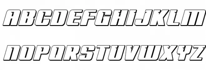 '89 Speed Affair 3D Italic Schriftart Groß