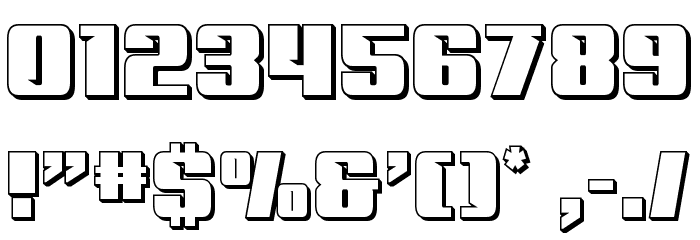 '89 Speed Affair 3D Font OTHER CHARS