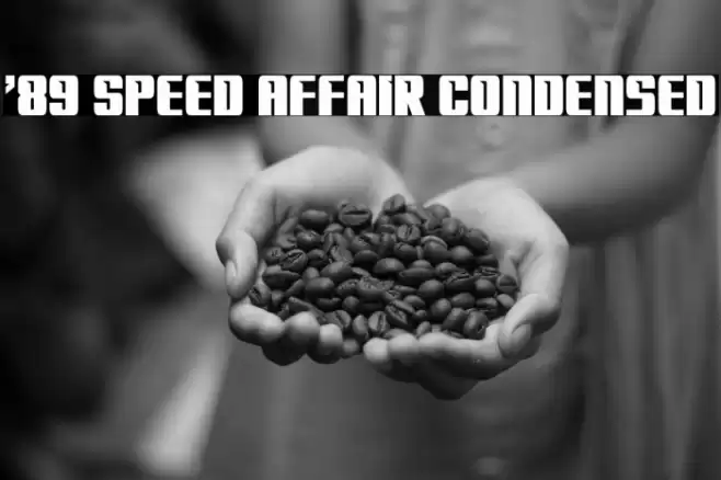 '89 Speed Affair Condensed Font examples