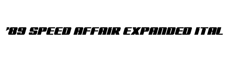 '89 Speed Affair Expanded Ital  Fuentes Gratis Descargar