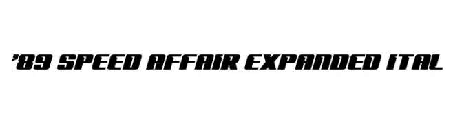 '89 Speed Affair Expanded Ital  Fuentes Gratis Descargar